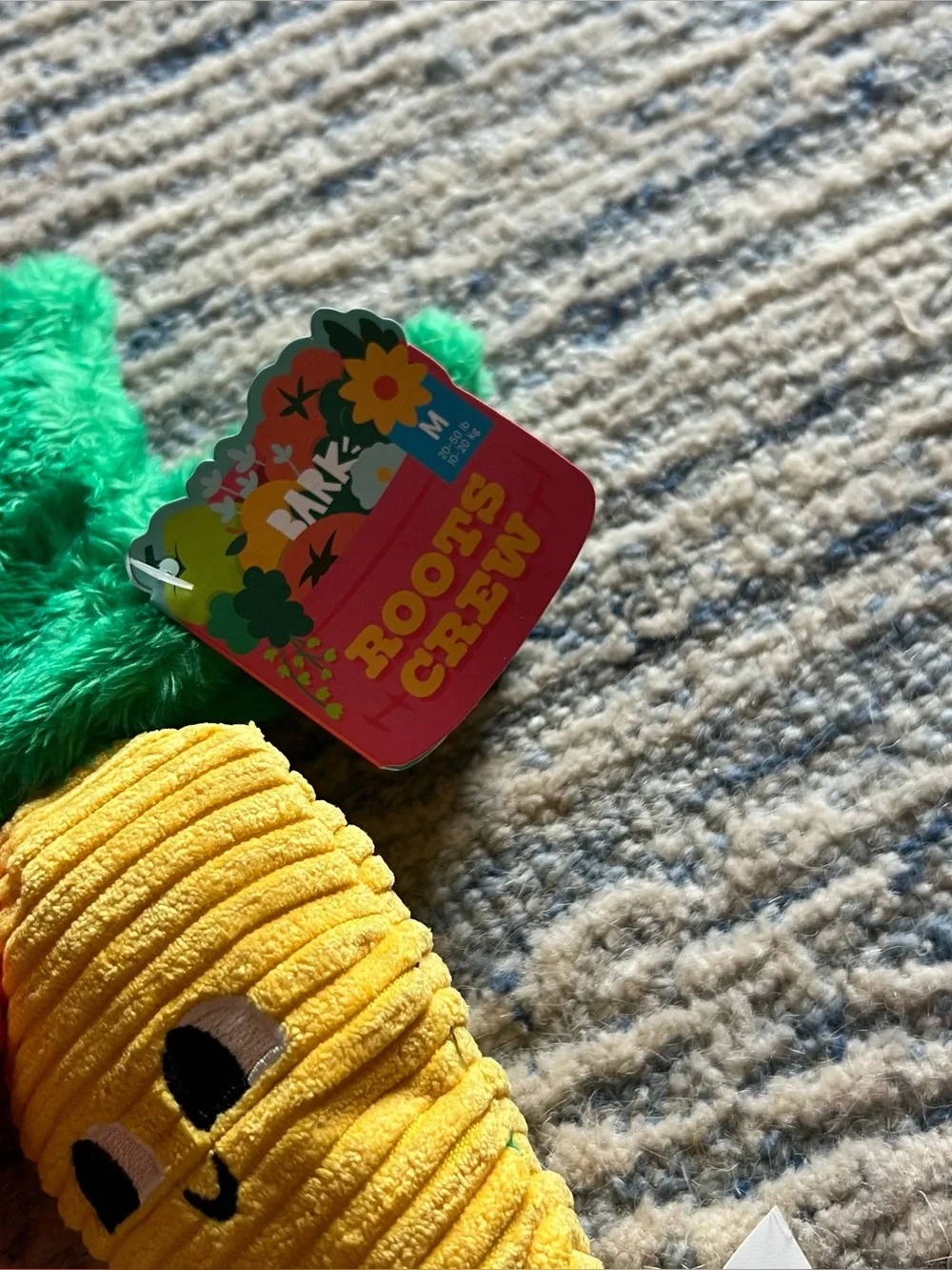 Bark Roots Crew Carrots Dog Toy NWT